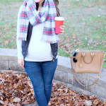 casual plaid scarf and puffer vest puffy vest outfits mrscasual fall & winter fashion