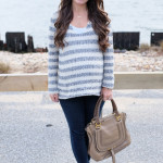 striped sweater fall winter outfit mrscasual