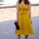 Leith yellow tie dress front mrscasual instagram