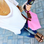 Pink Longchamp Tote