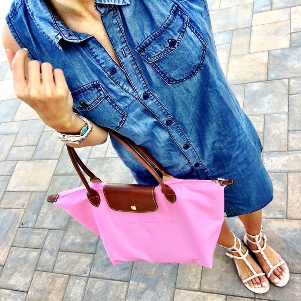 pink longchamp