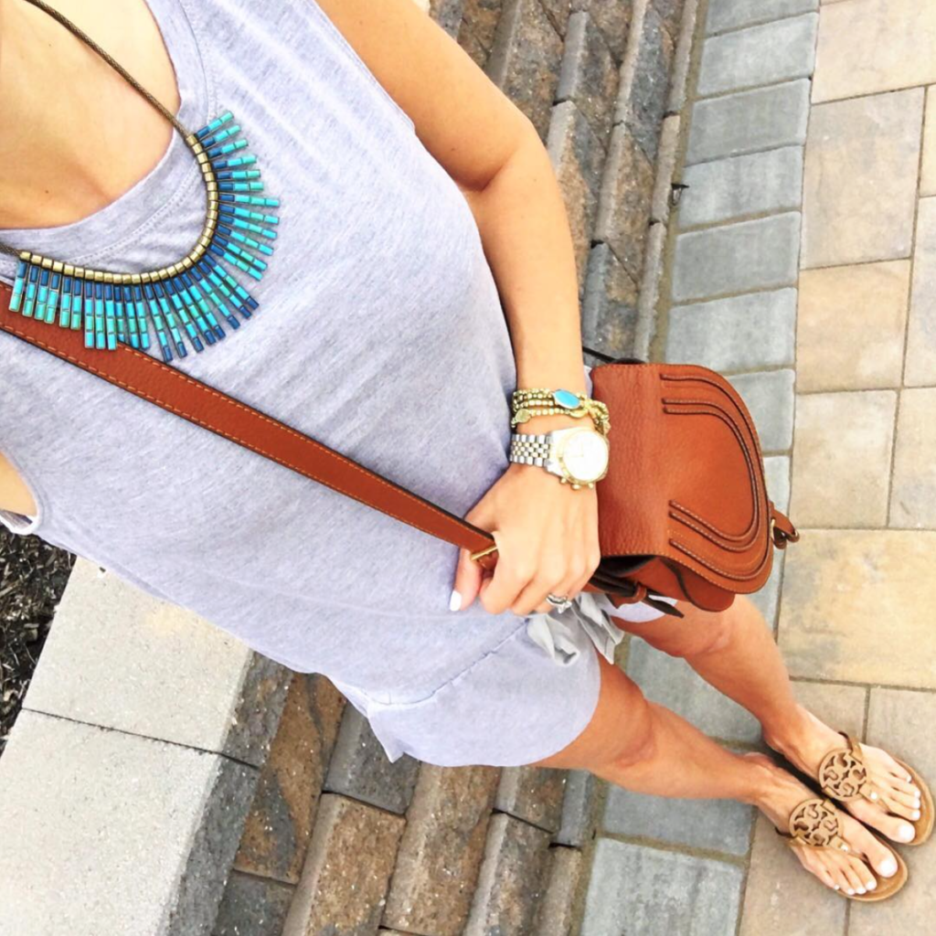 Turquoise fringe necklace