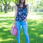 summer floral outfit tank jeans mrs casual fashion blog