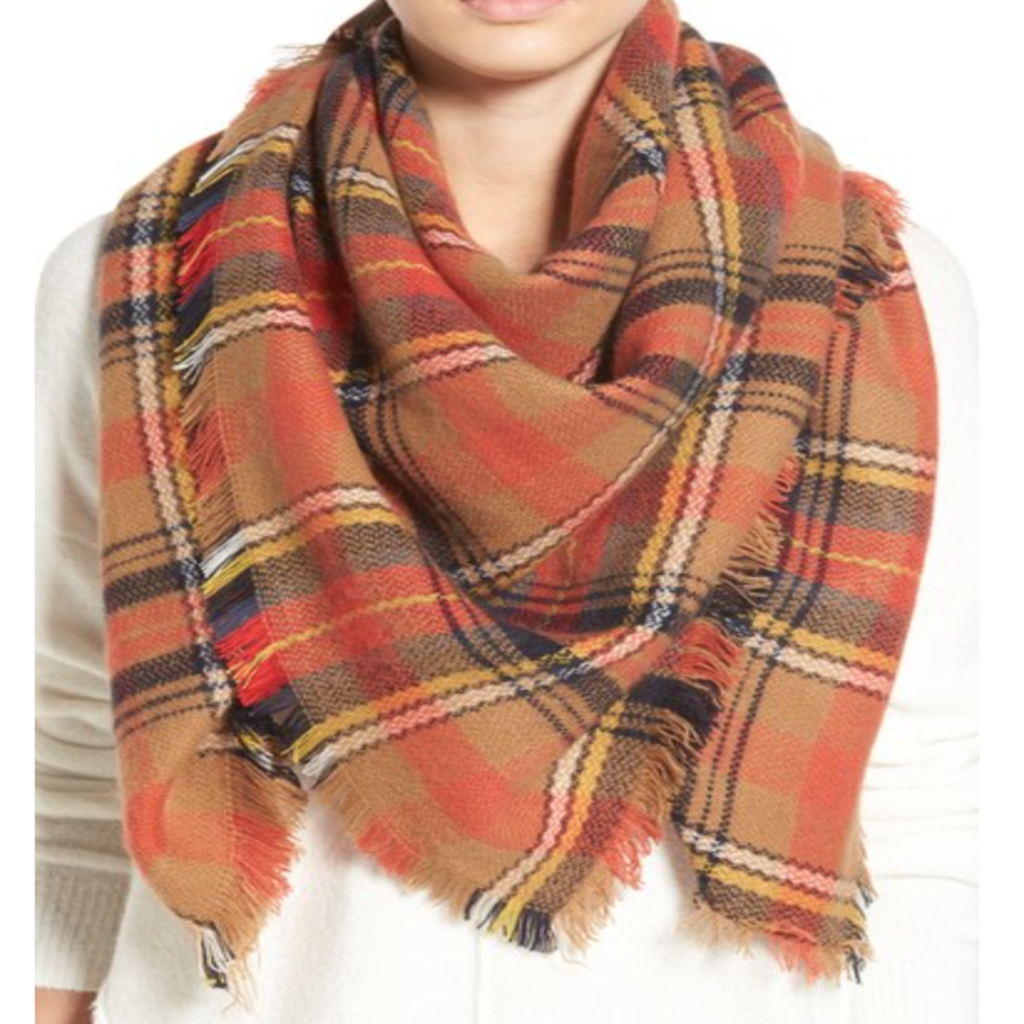 BP plaid blanket scarf