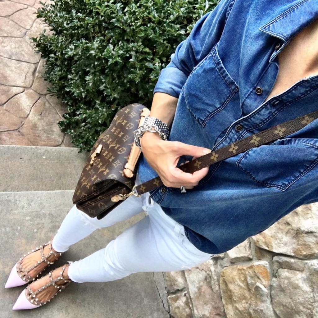 Chambray and white outfit