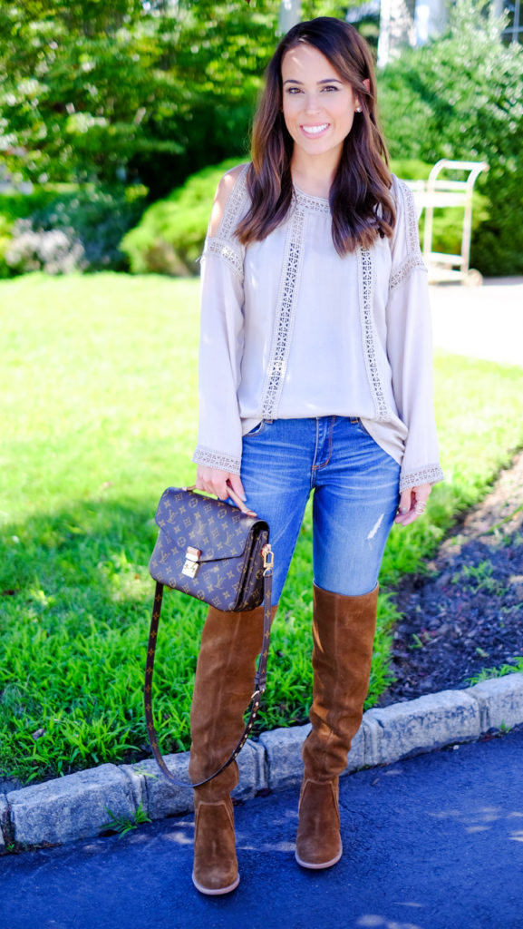 Fall outfit over the knee boots