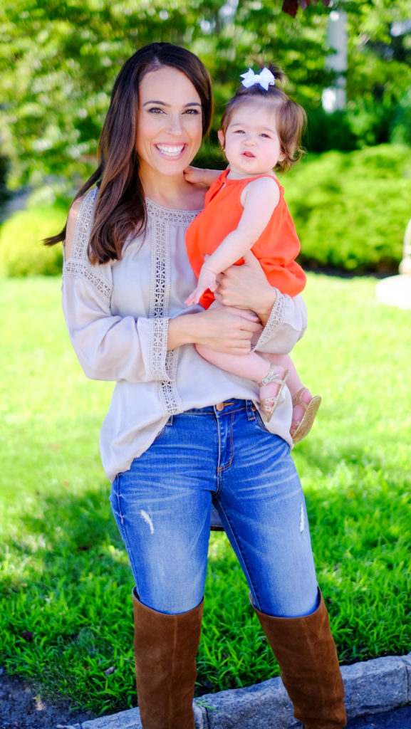 mom and baby girl fall outfit