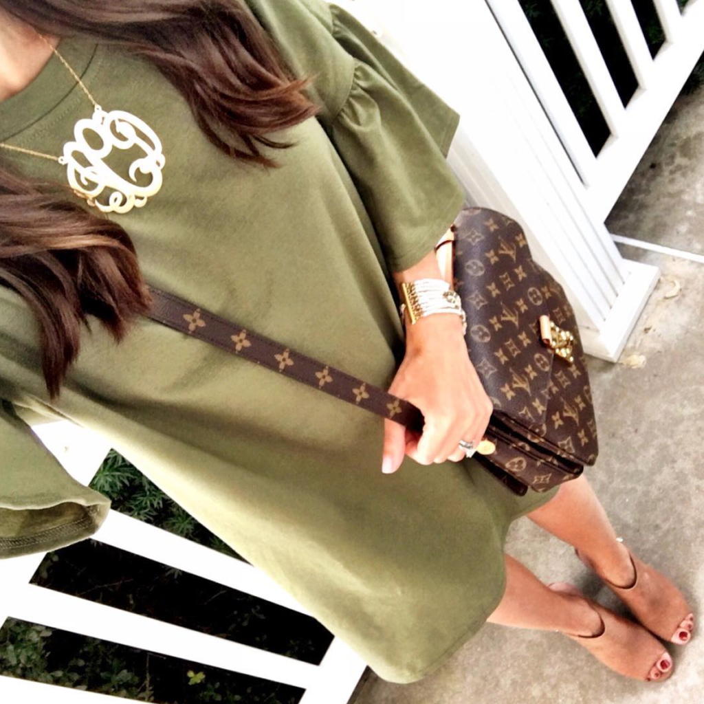 bell-sleeve-olive-green-dress