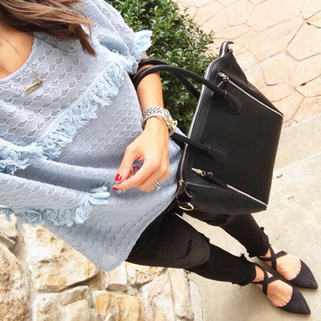 Blue Tassel Top