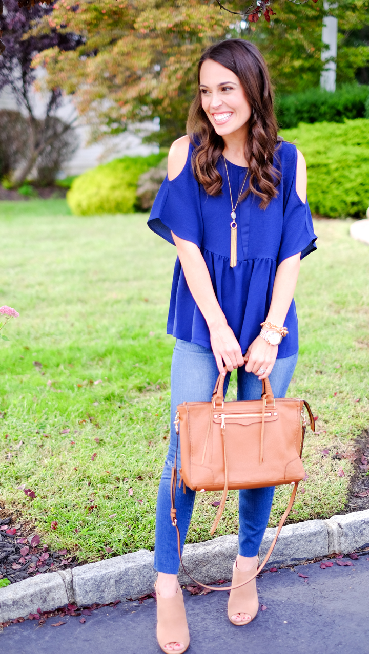 Cold Shoulder Peplum Top | MrsCasual