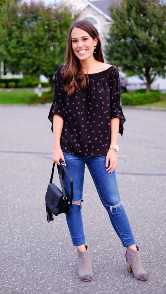 On or Off the Shoulder Top for Fall | MrsCasual