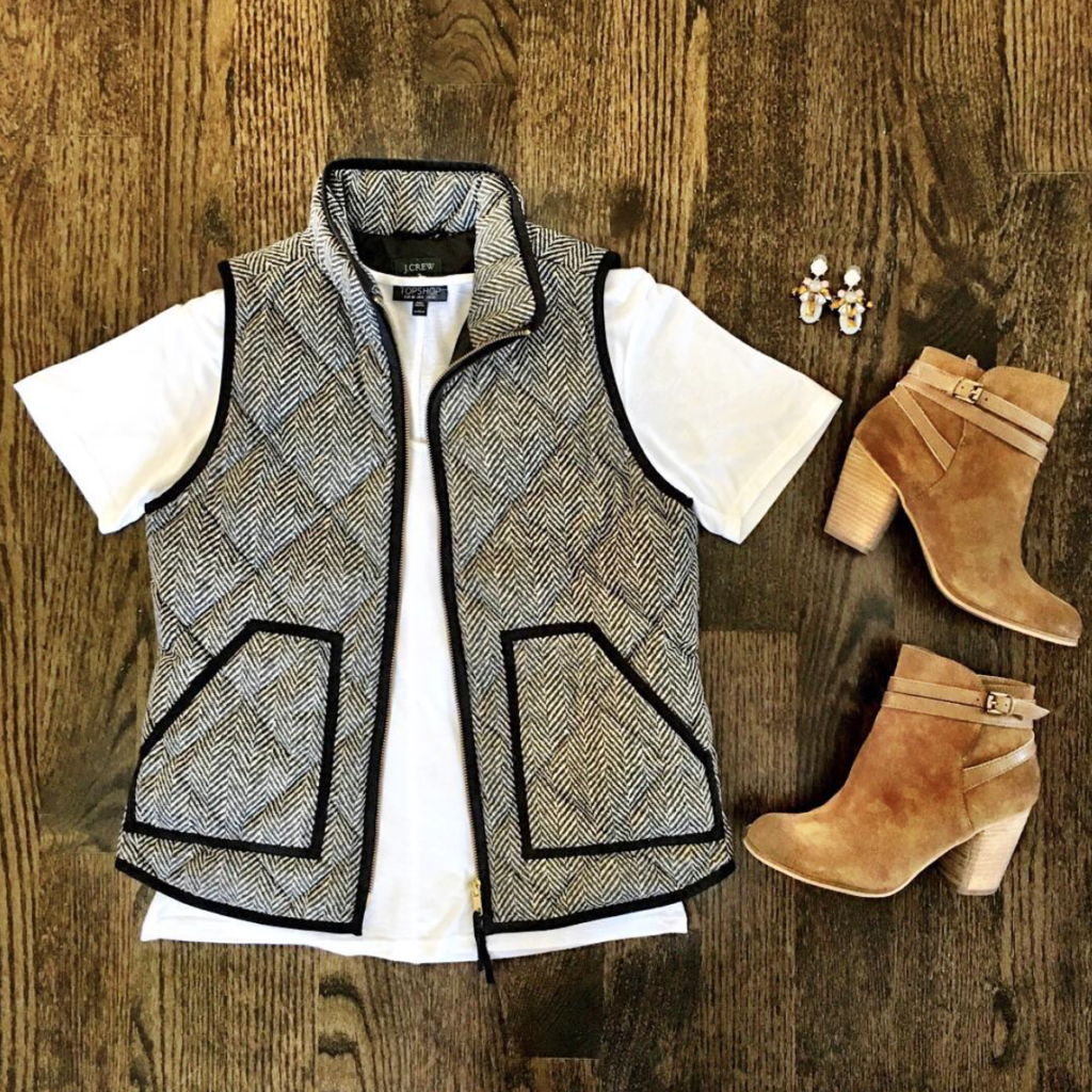 herringbone vest sale