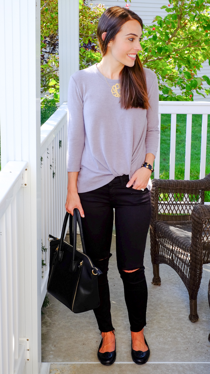 Knot Front Sweater | MrsCasual