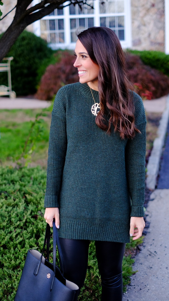 sweaters to wear with leather leggings