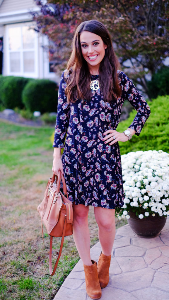 Fall Floral Dress | MrsCasual