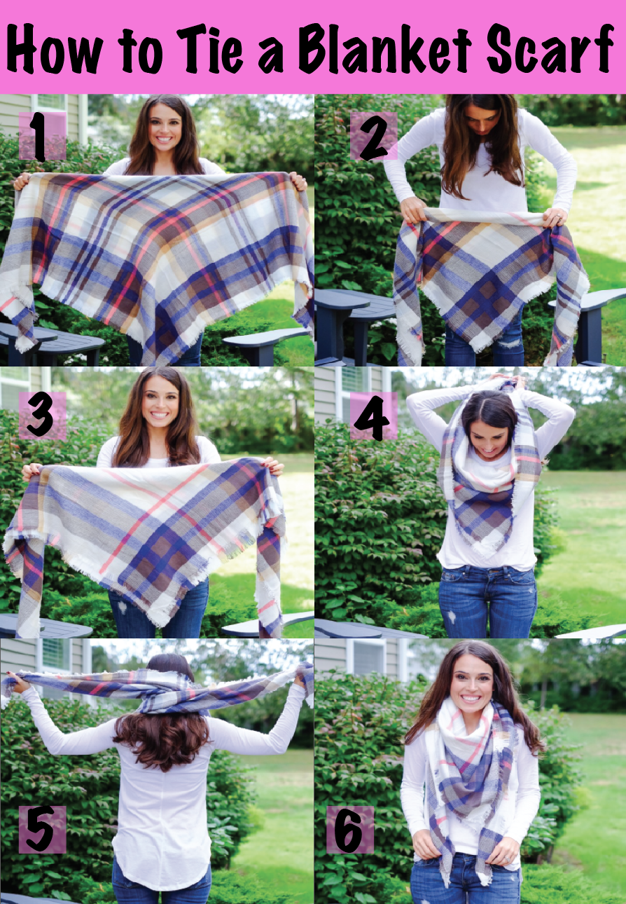 how to tie a blanket scarf