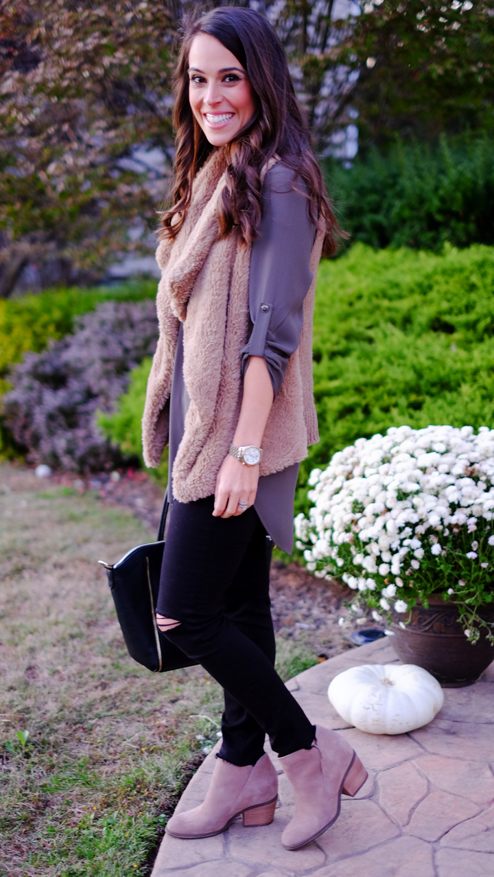 cozy faux fur vest