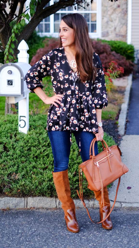 lucca-floral-lace-up-blouse-outfit