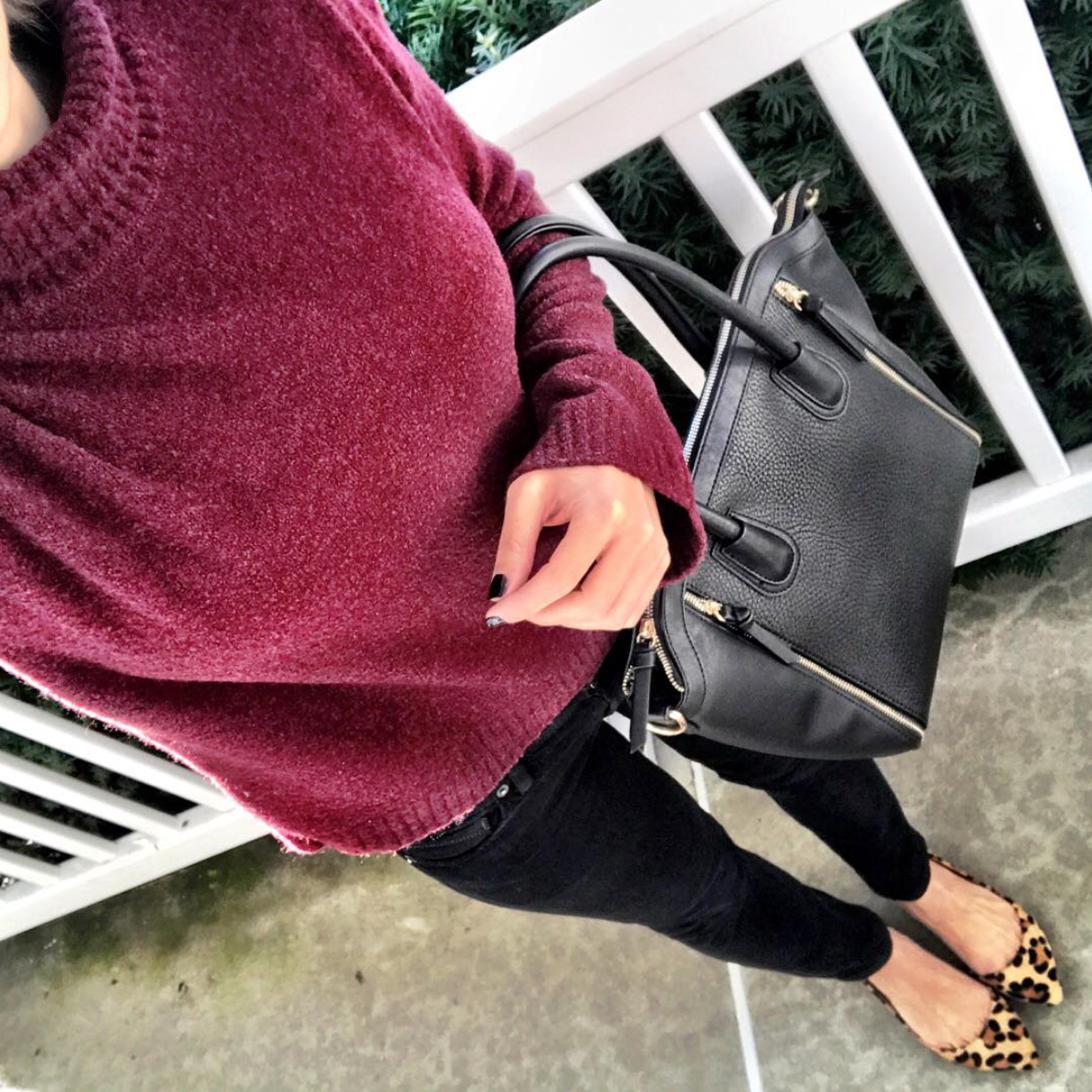Soft Burgundy Turtleneck Sweater | MrsCasual