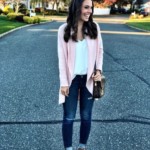 blush pink cardigan