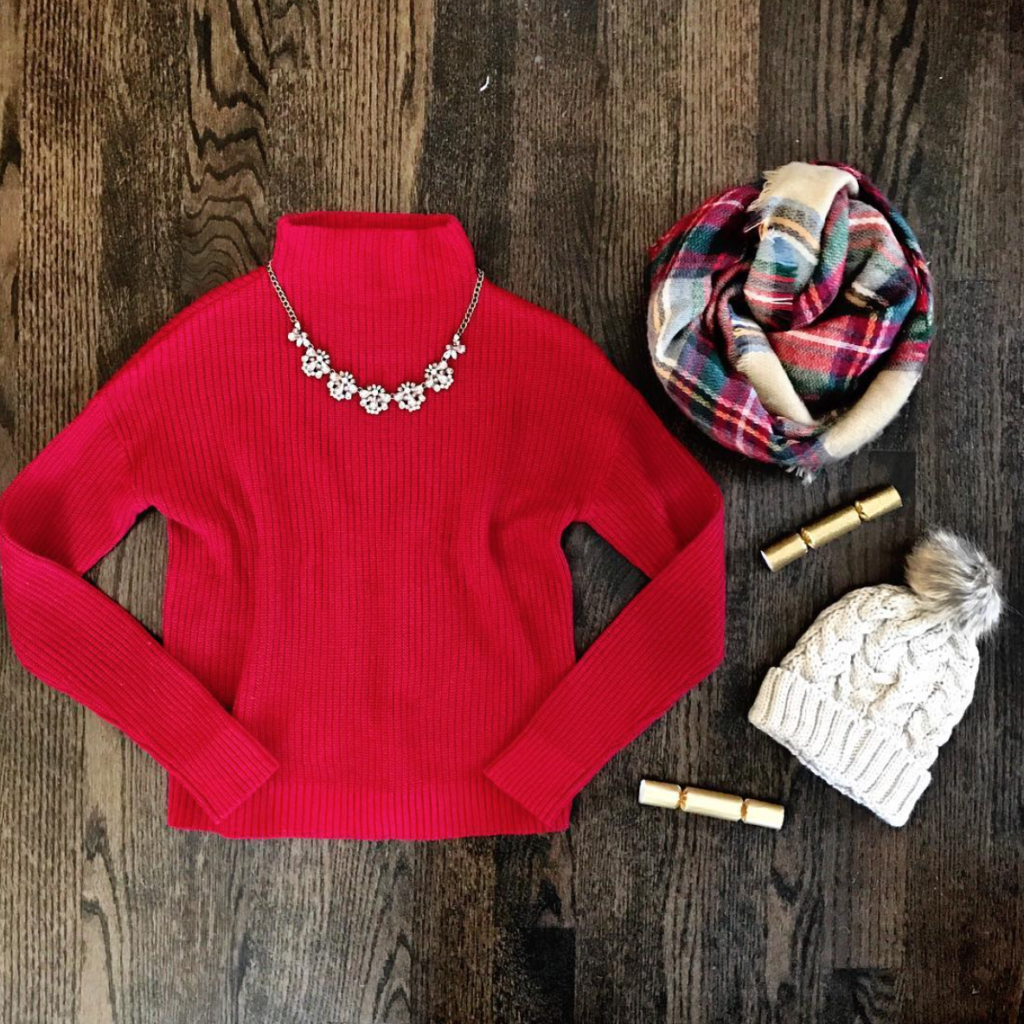 holiday red sweater