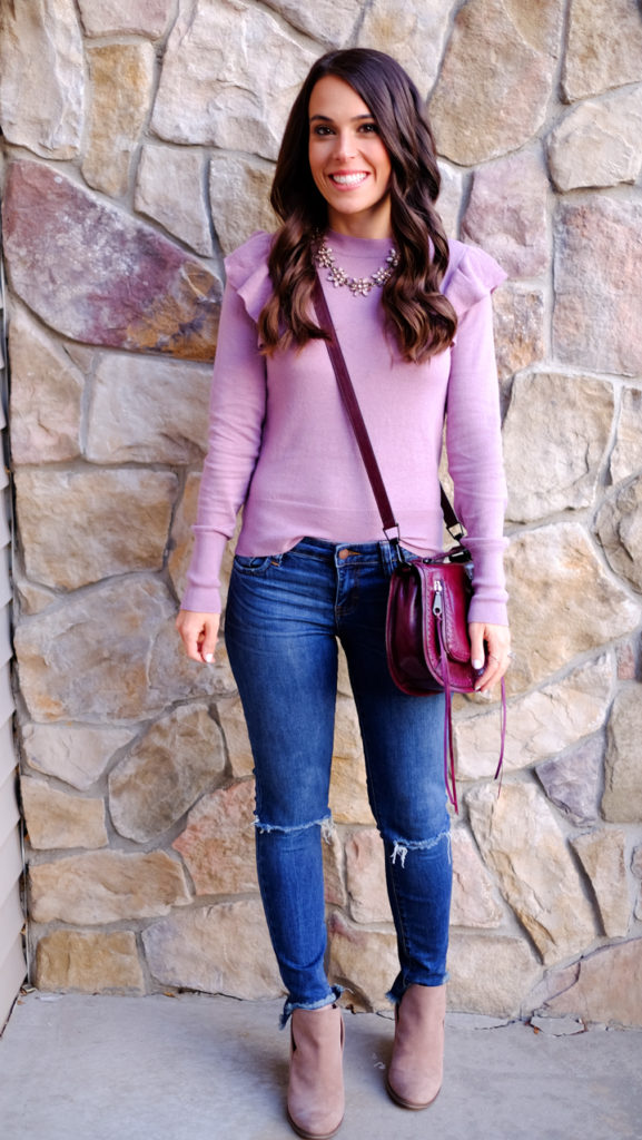 Light purple clearance sweater outfit