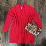 red and leopard