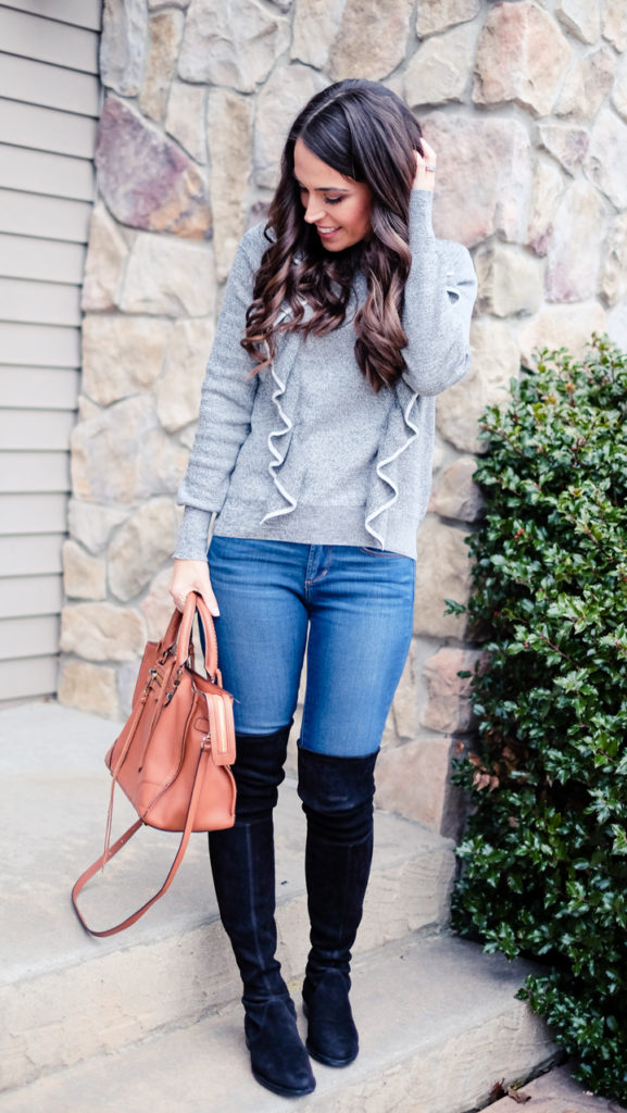 black and gray outfit