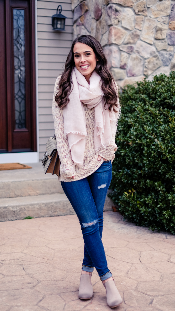 Blush Pink Scarf for Spring