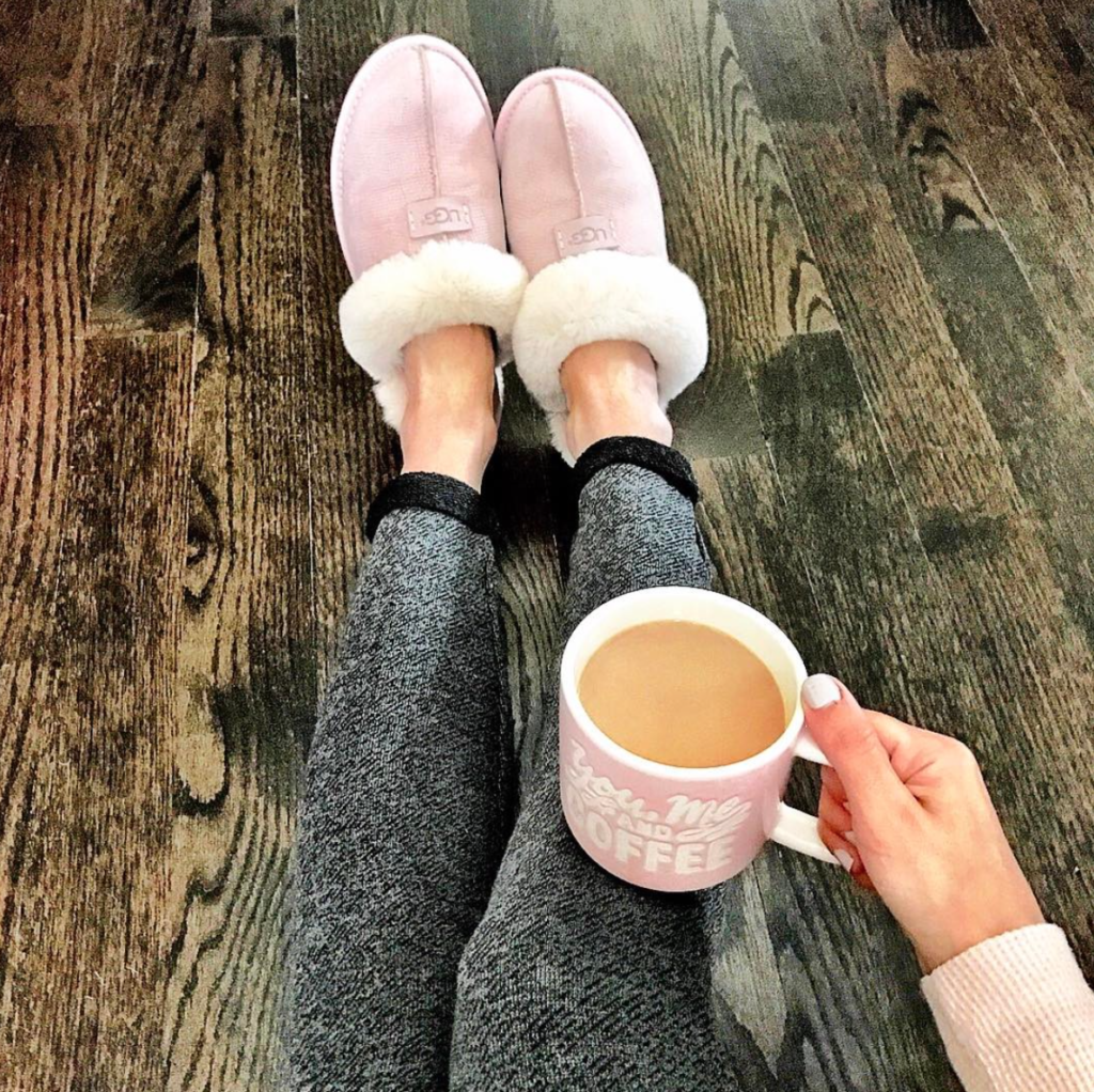 cozy pink ugg slippers