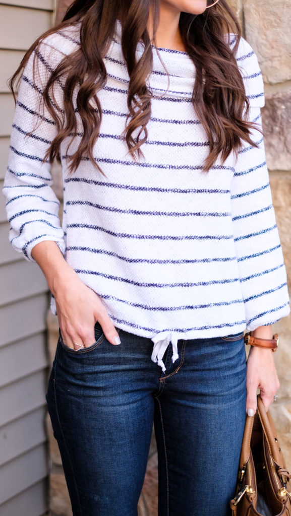 striped pullover sweater