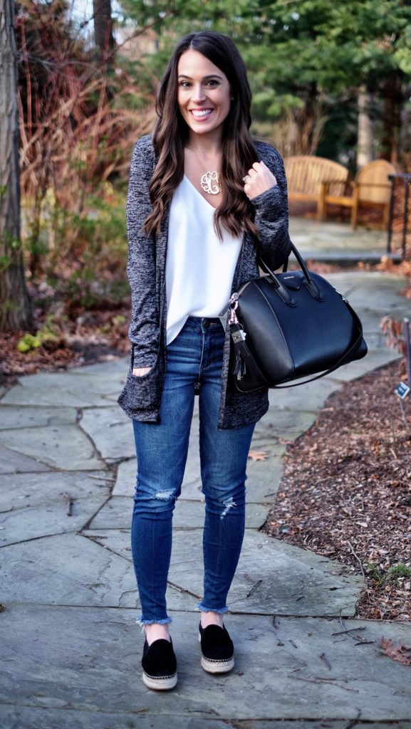 Black and white casual weekend outfit