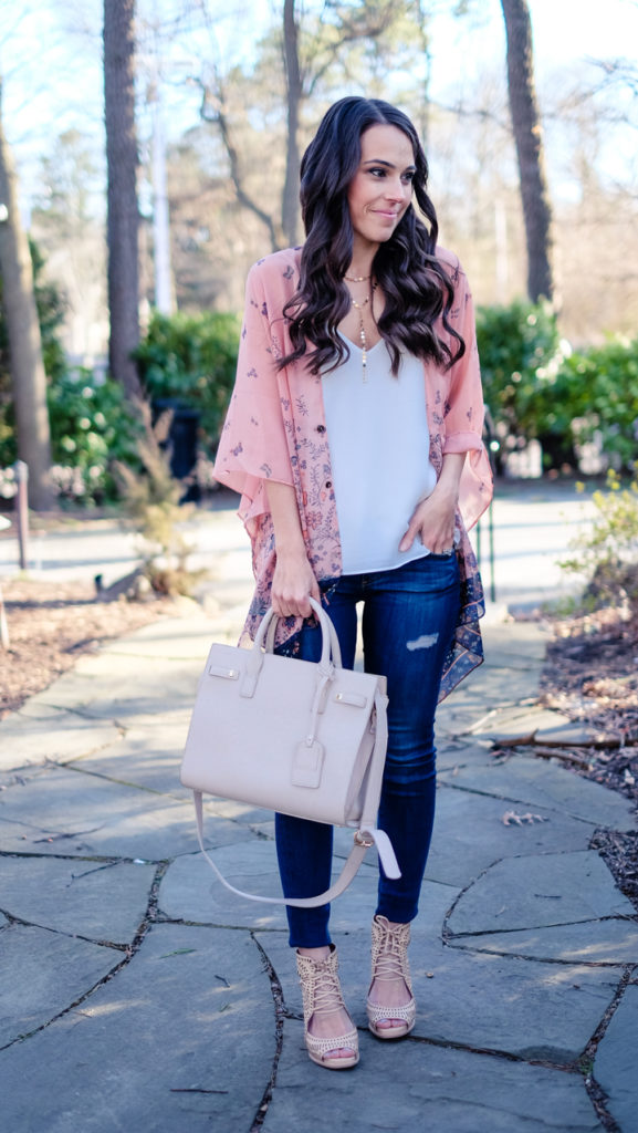 Pink kimono outfit