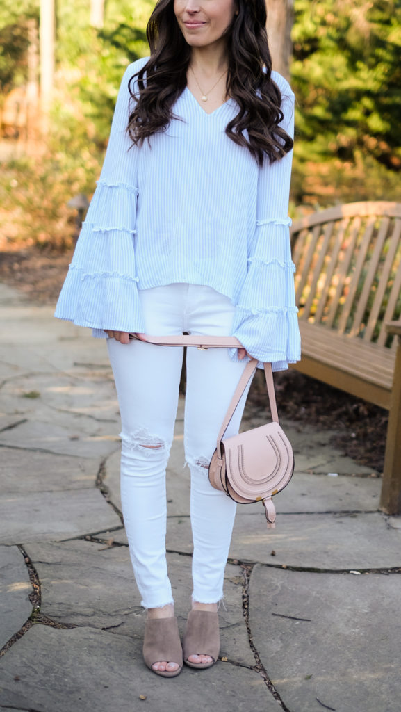 bell sleeve top outfit