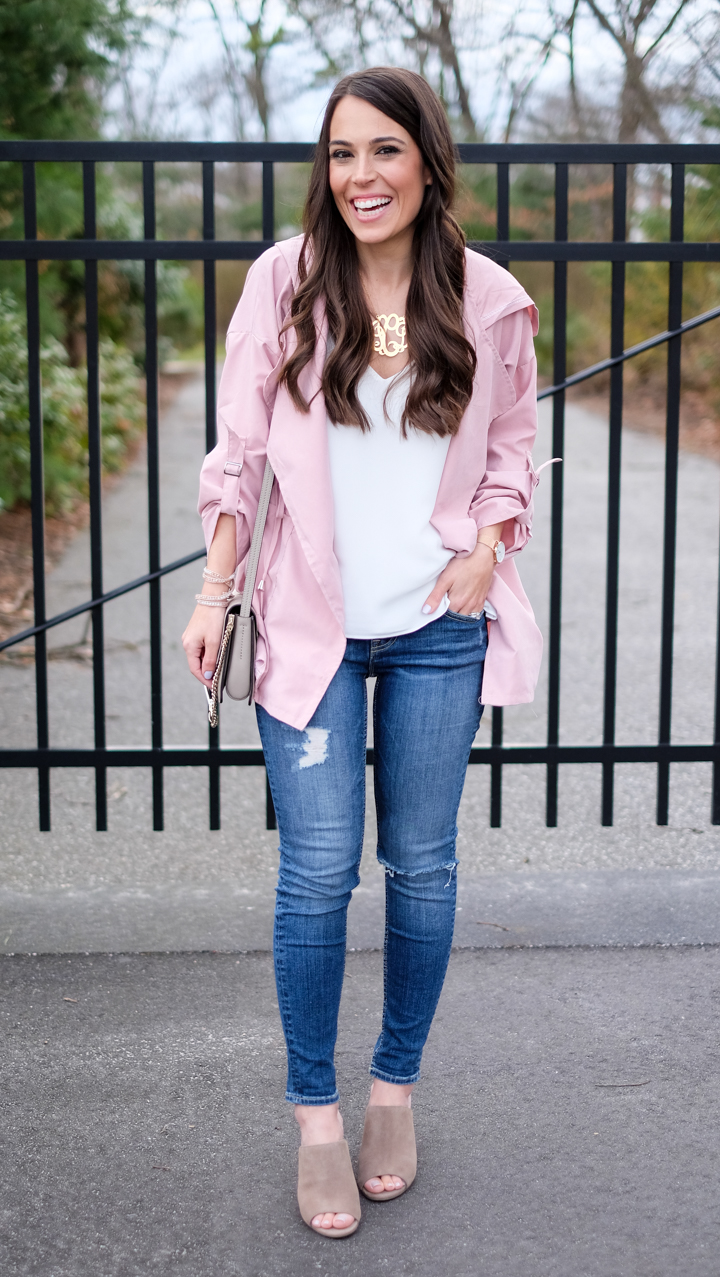 Pink hot sale casual jacket