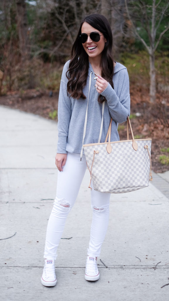 lace-up sweatshirt