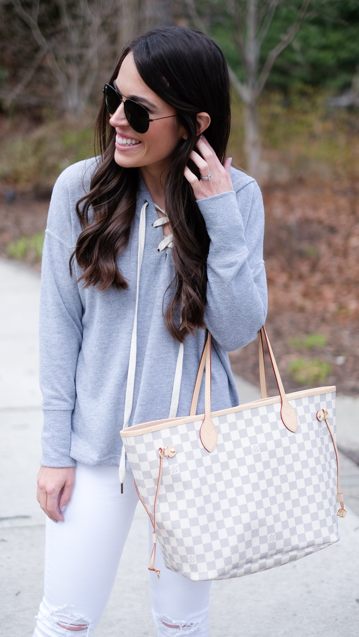 The BEST Lace-Up Sweatshirt | MrsCasual