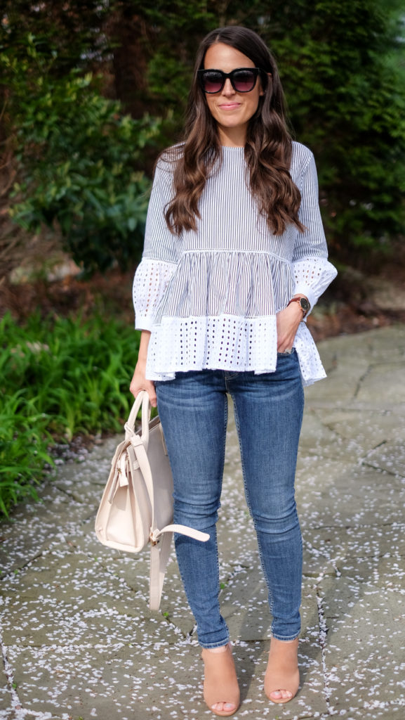 peplum top outfit