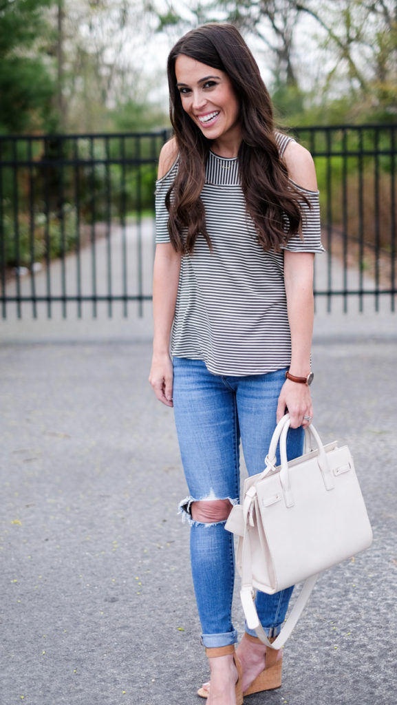 cold shoulder top outfit