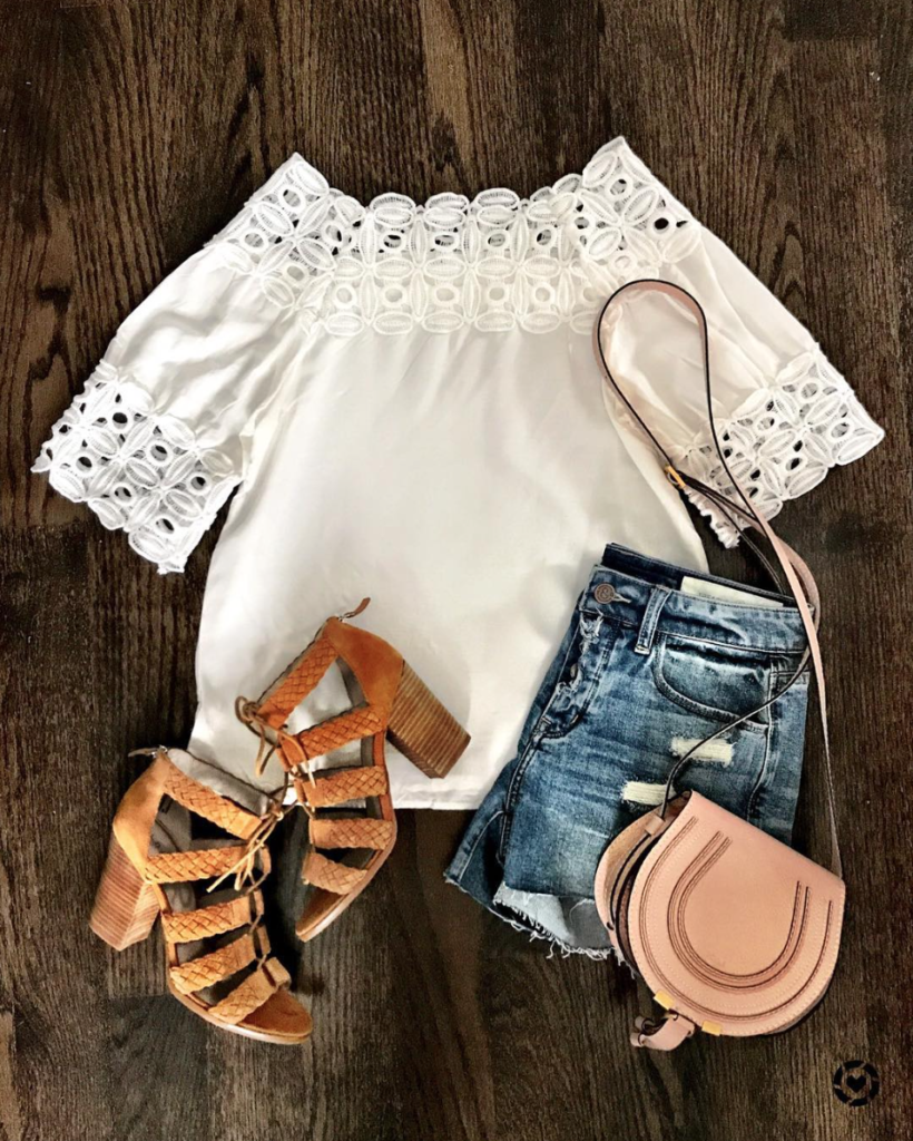 chicwish embroidered white top