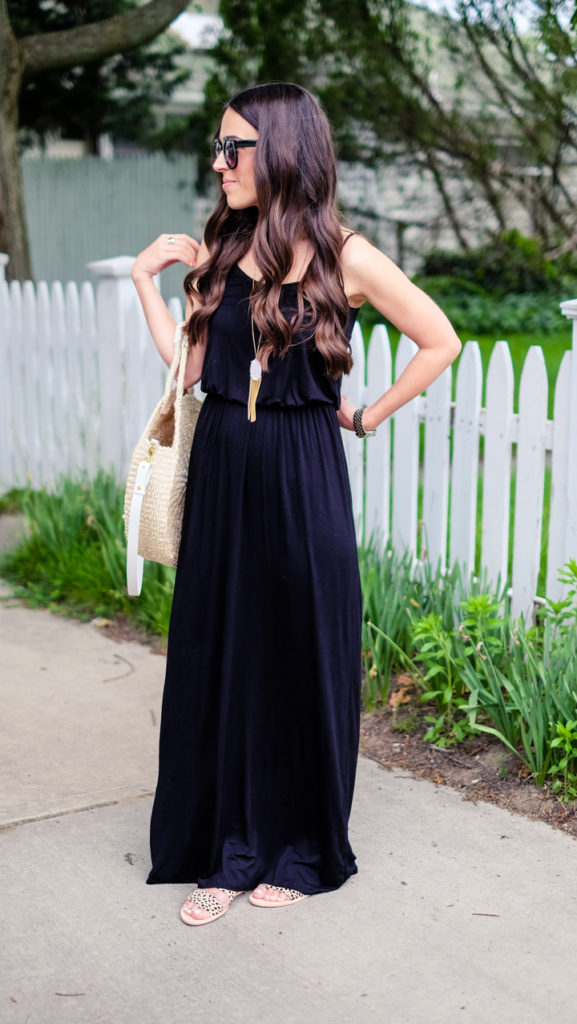 summer black maxi dress