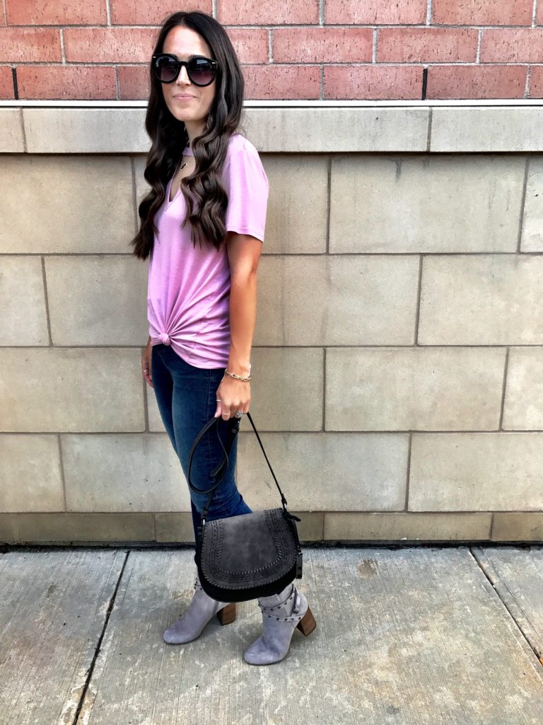 Casual Pink and gray outfit