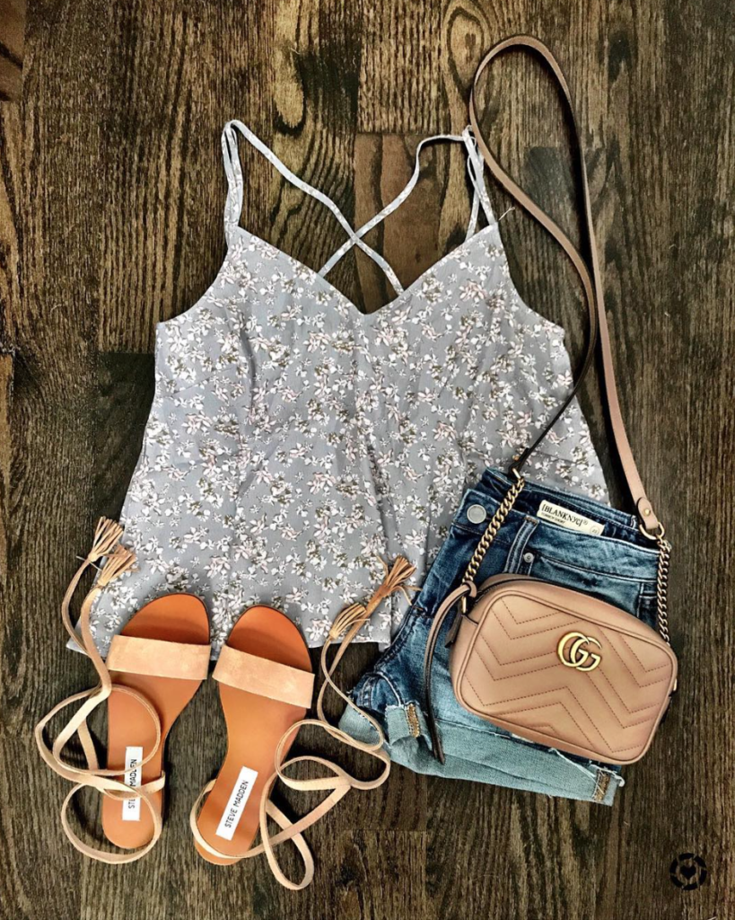 floral cami outfit