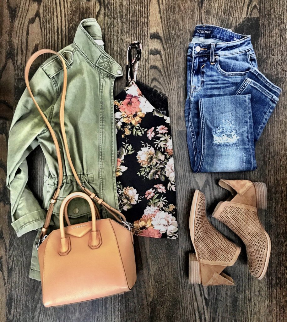 Floral Cami Fall outfit