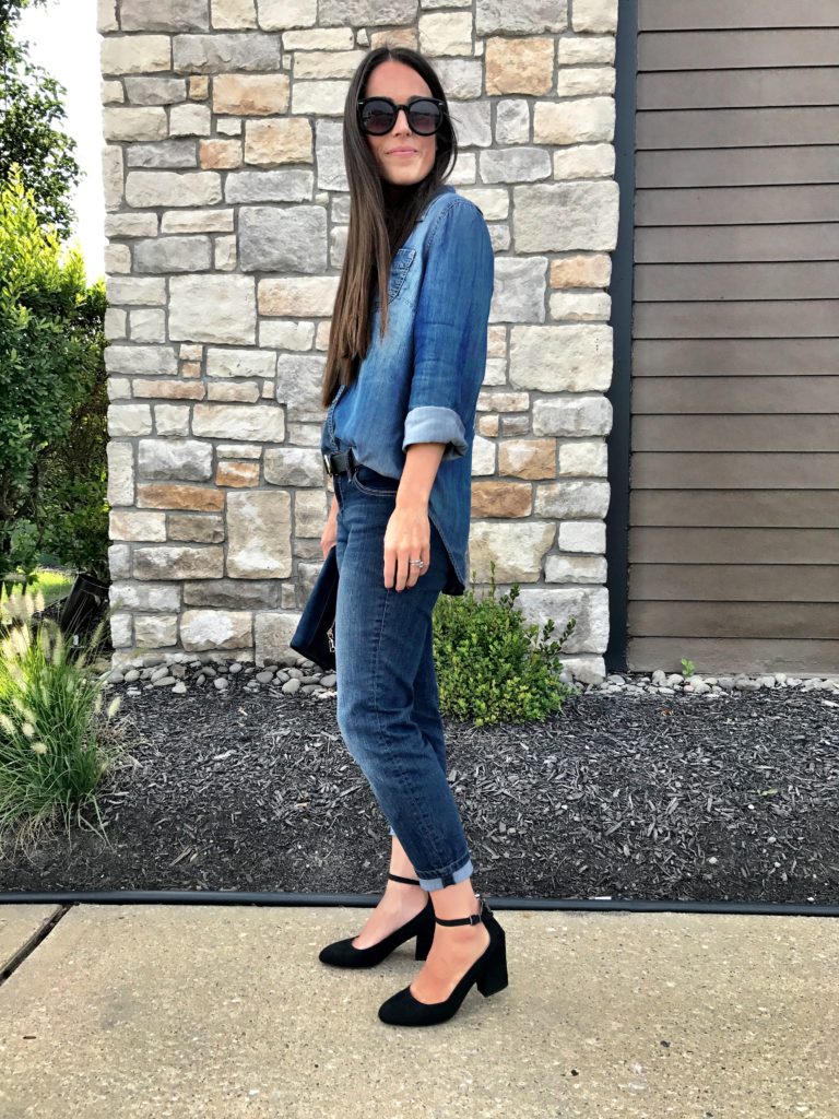 casual denim fall outfit