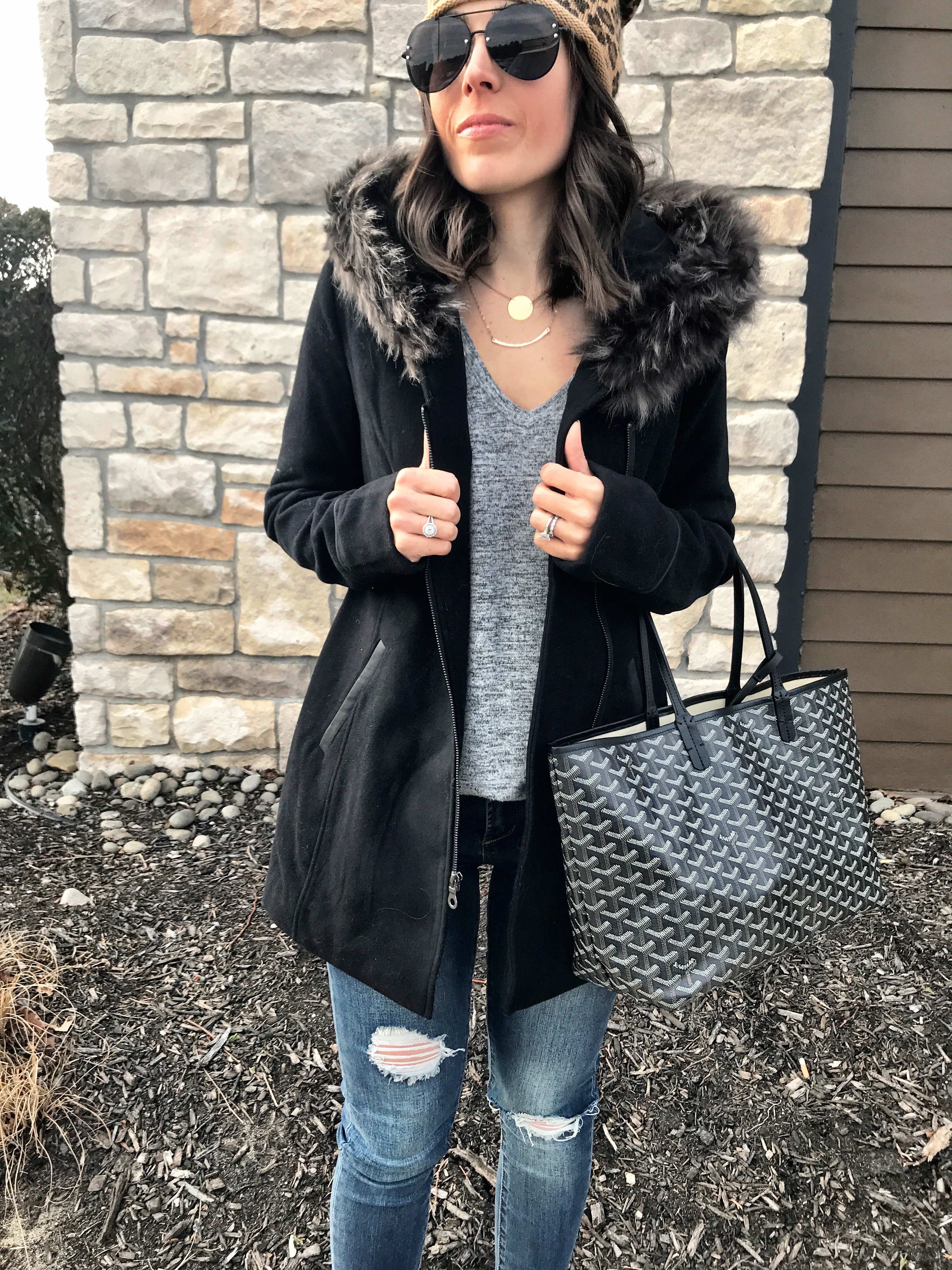 Faux Fur Trim Winter Coat (Only $89) | MrsCasual