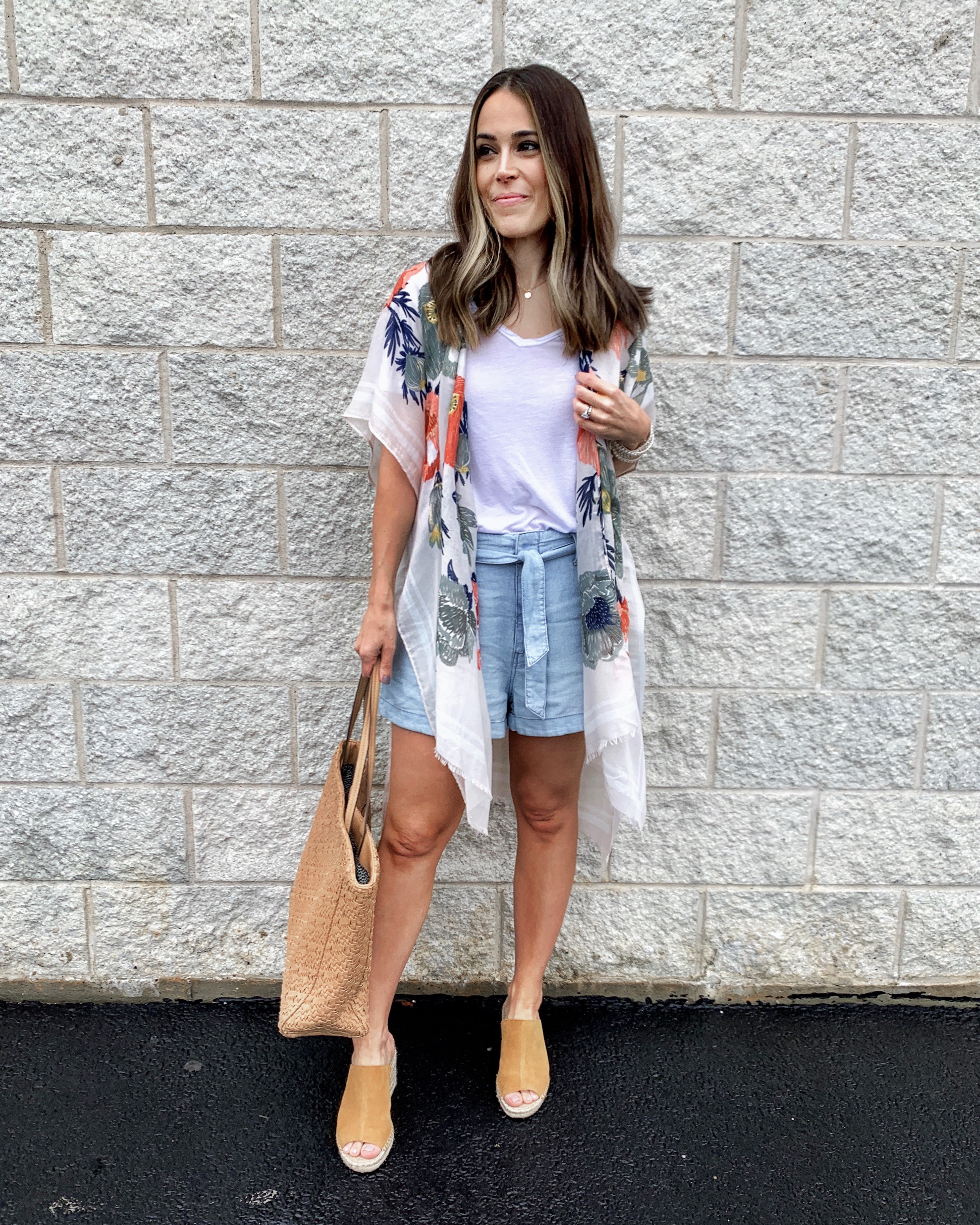 Kimono + Shorts Outfit | MrsCasual