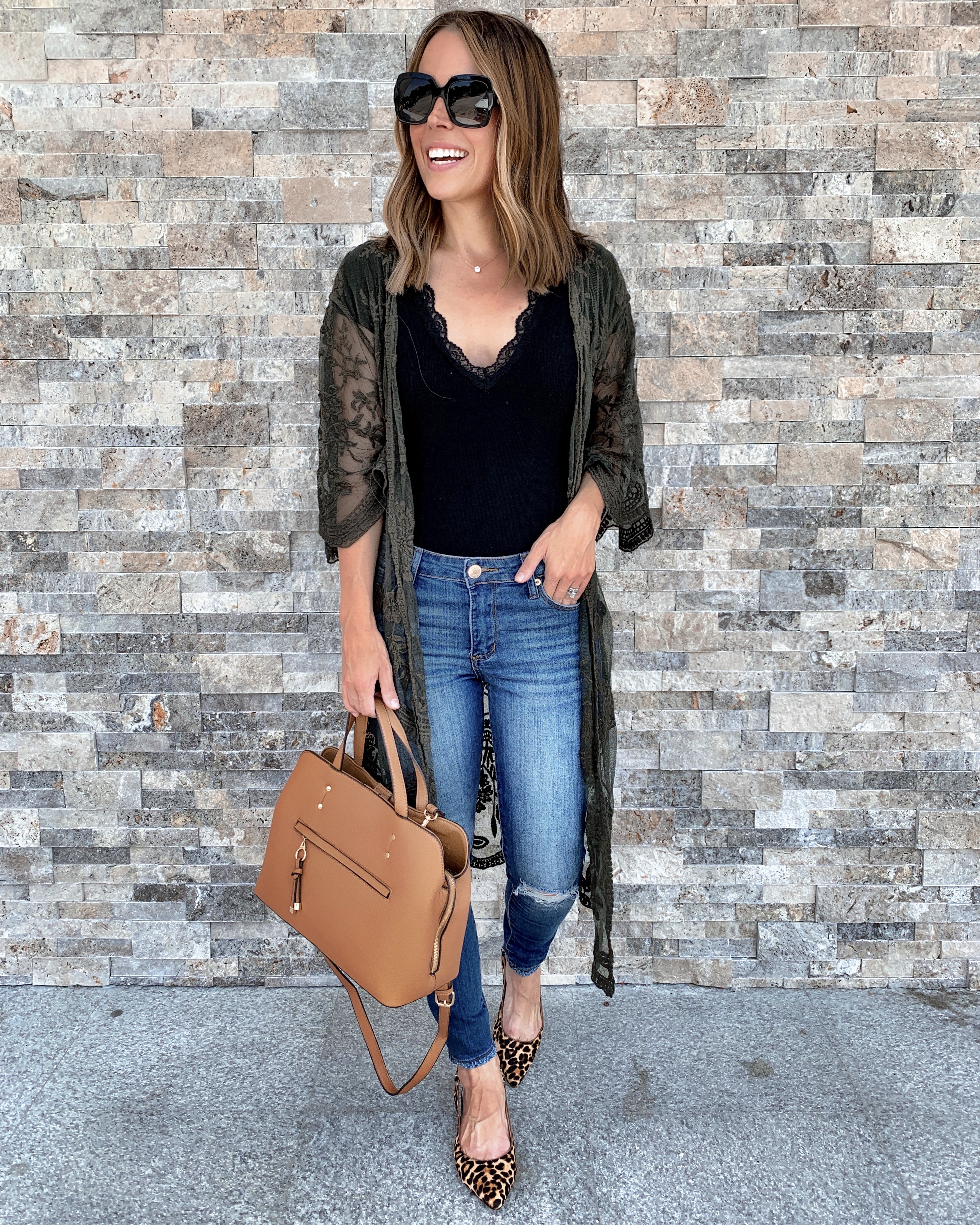 Olive + Leopard Fall Outfit | MrsCasual