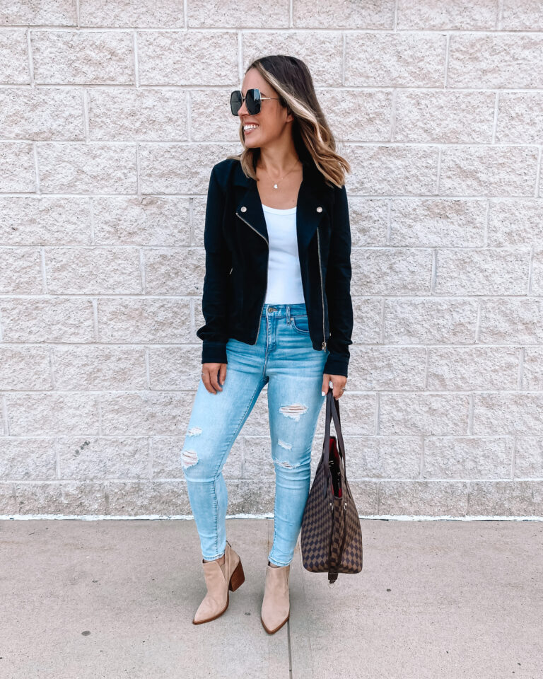 $21 Moto Jacket + The Walmart Jeans you NEED | MrsCasual